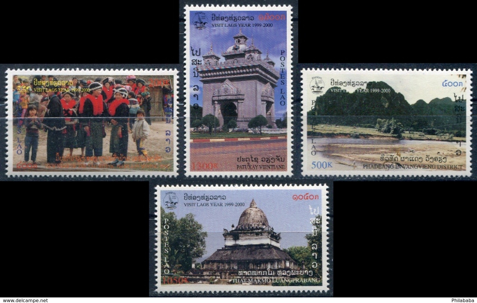 Laos 1999  YT 1341-44 ; Mi# 1653-56 **  MNH  National Tourism Year - Laos