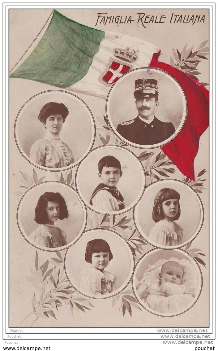 ITALIE -  ITALY - Famiglia  Reale Italiana - (médaions + Drapeau) - Case Reali