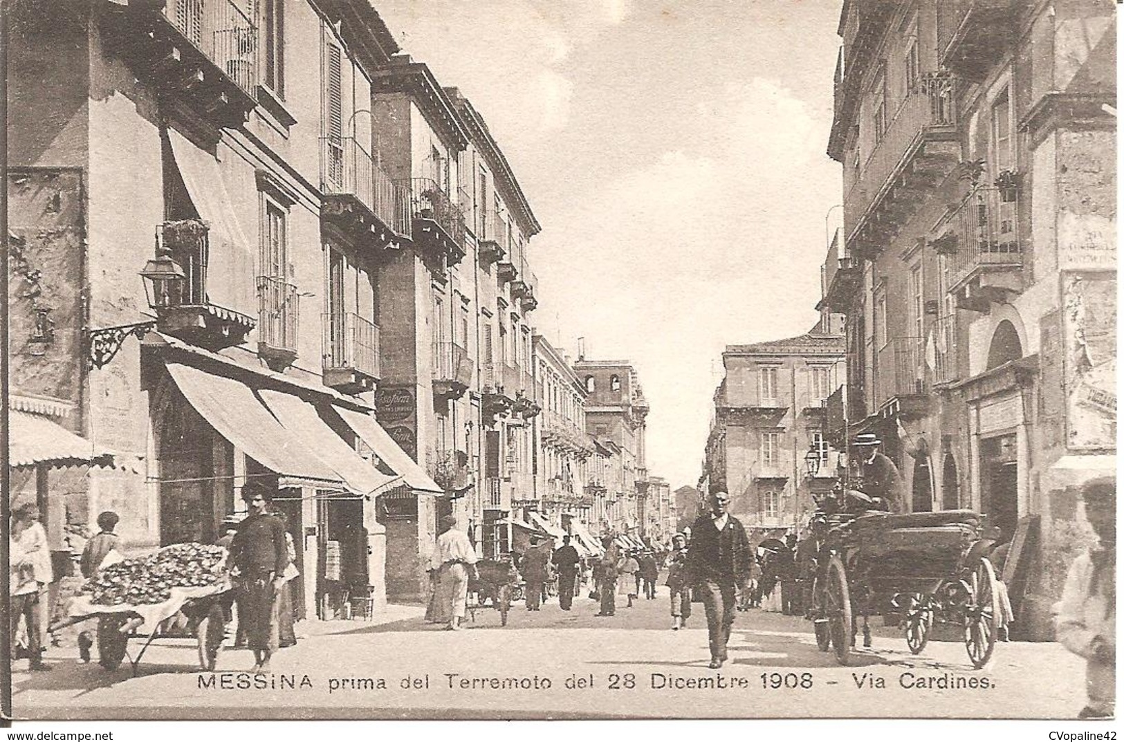 MESSINA (Sicilia) Prima Del Terremoto Del 28 Dicembre 1908 - Via Cardines - Messina