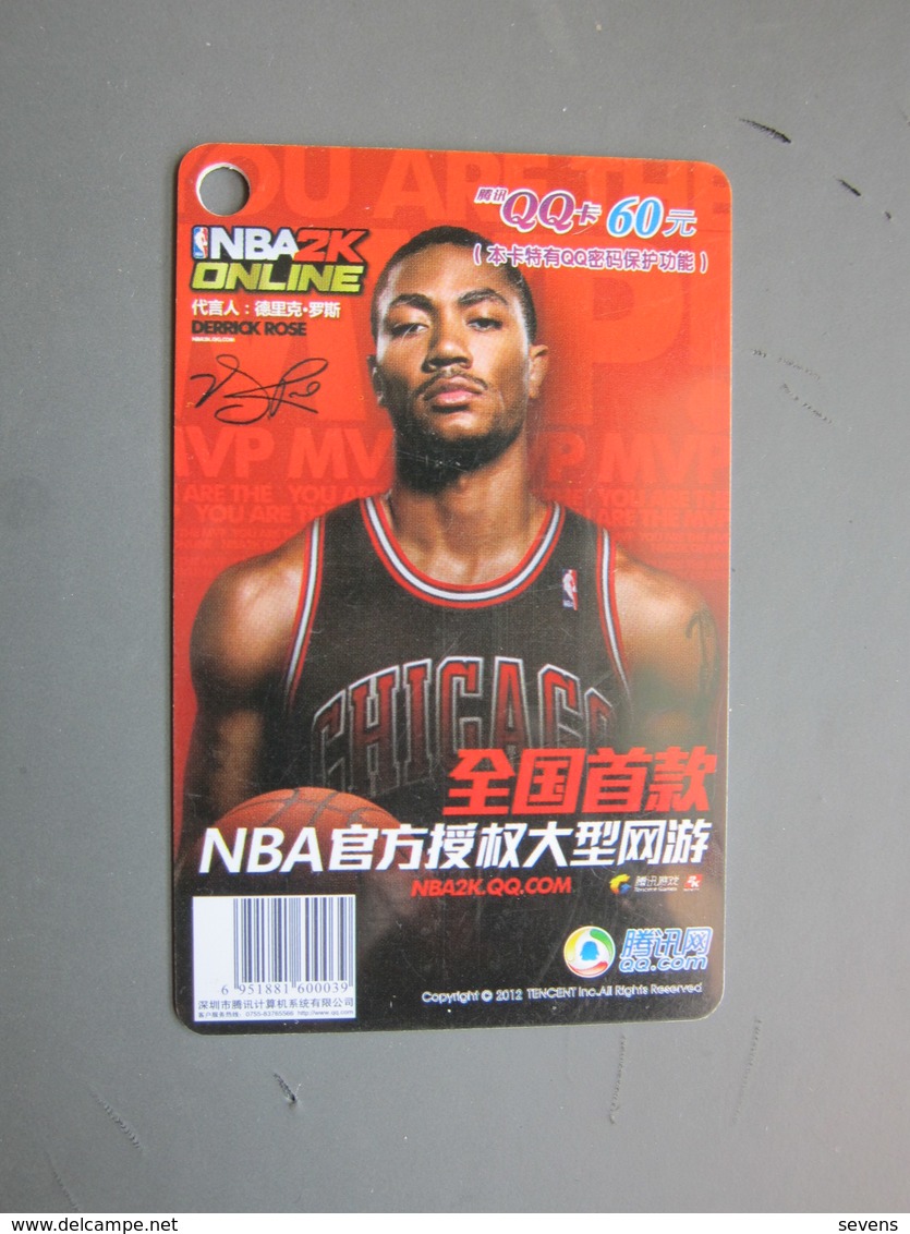 NBA2K Online Game Card, Basketball Star-Derrick Rose - Unclassified