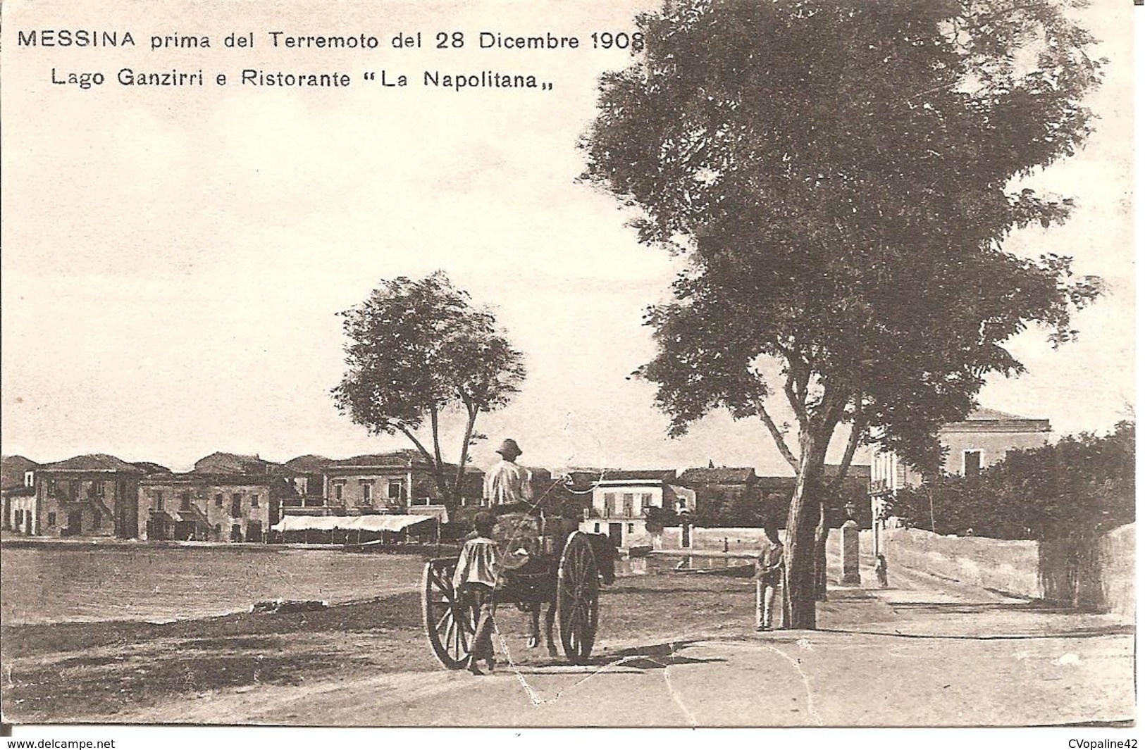MESSINA (Sicilia) Prima Del Terremoto Del 28 Dicembre 1908 - Lago Ganzirri E Ristorante "La Napolitana" - Messina