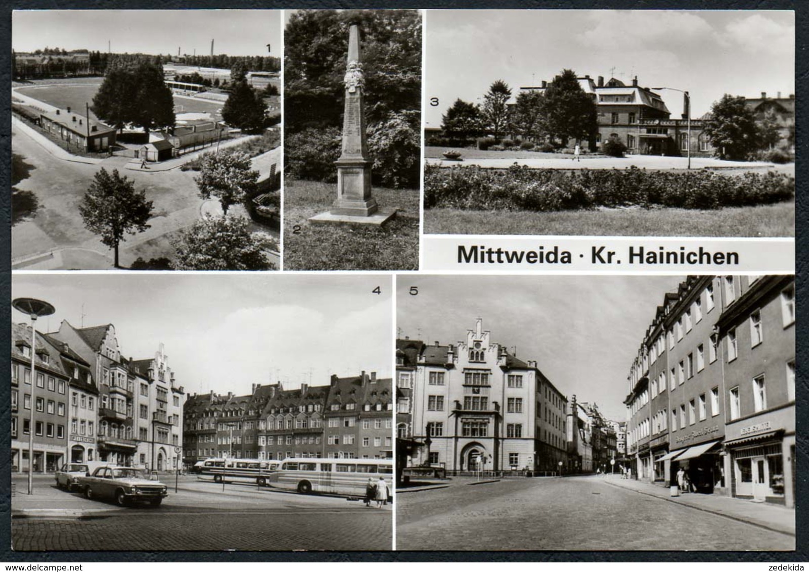 C6482 - TOP Mittweida - Stadion Postsäule Bahnhof Markt Ikarus Bus - Reichenbach - Mittweida