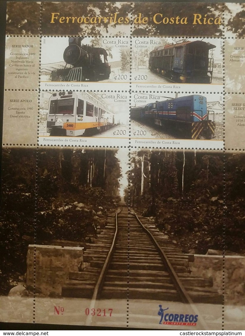 O) 2010 COSTA RICA, RAILWAYS -TRAIN DIESEL - AEG - APOLO. -FERREA LINE. MNH - Costa Rica