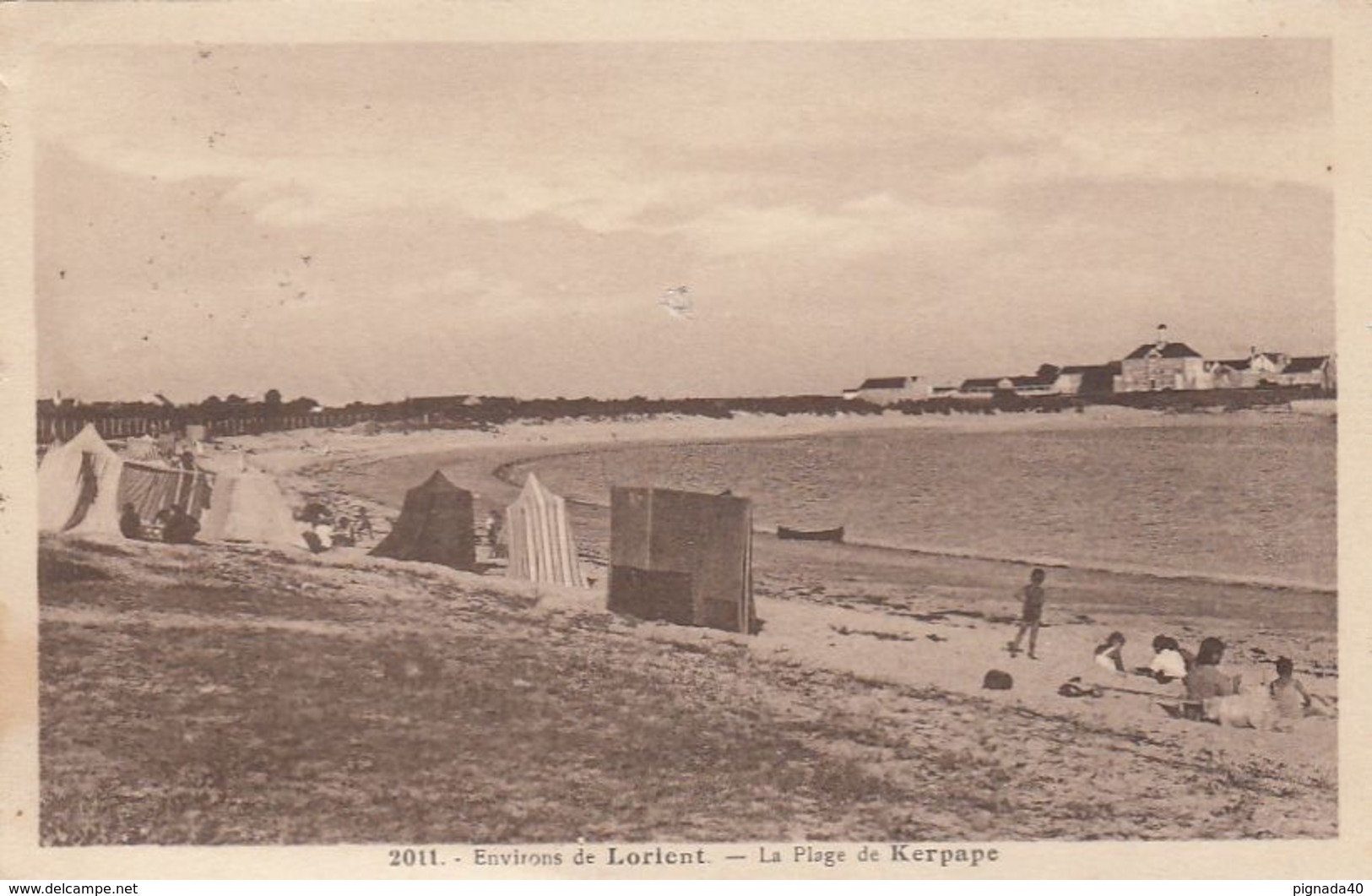 Cp , 56 , LORIENT , Environs , La Plage De Kerpape - Lorient