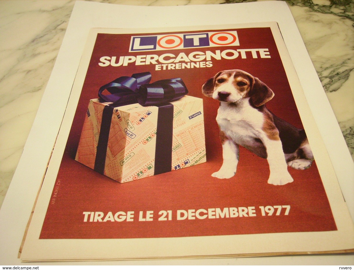 ANCIENNE PUBLICITE SUPERCAGNOTTE LOTO 1977 - Other & Unclassified