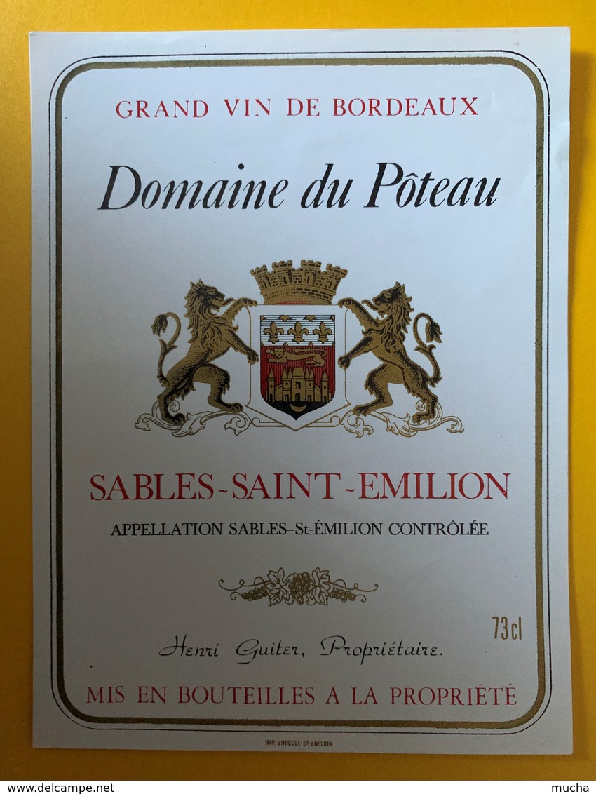 10584 - Domaine Du Pôteau Sables-Saint-Emilion - Bordeaux