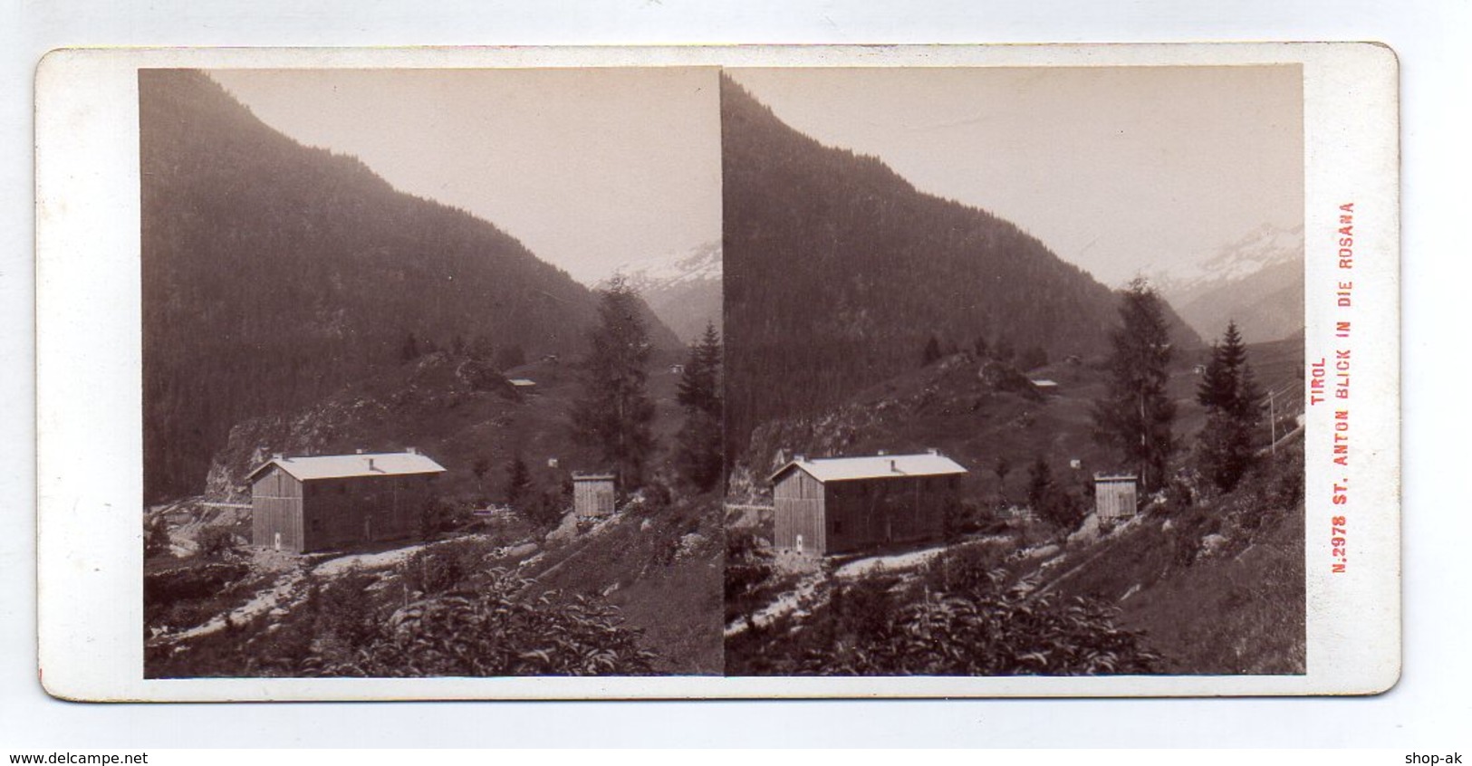 AK-1862/ St. Anton  Tirol Stereofoto V Alois Beer ~ 1900 - Stereoscopio