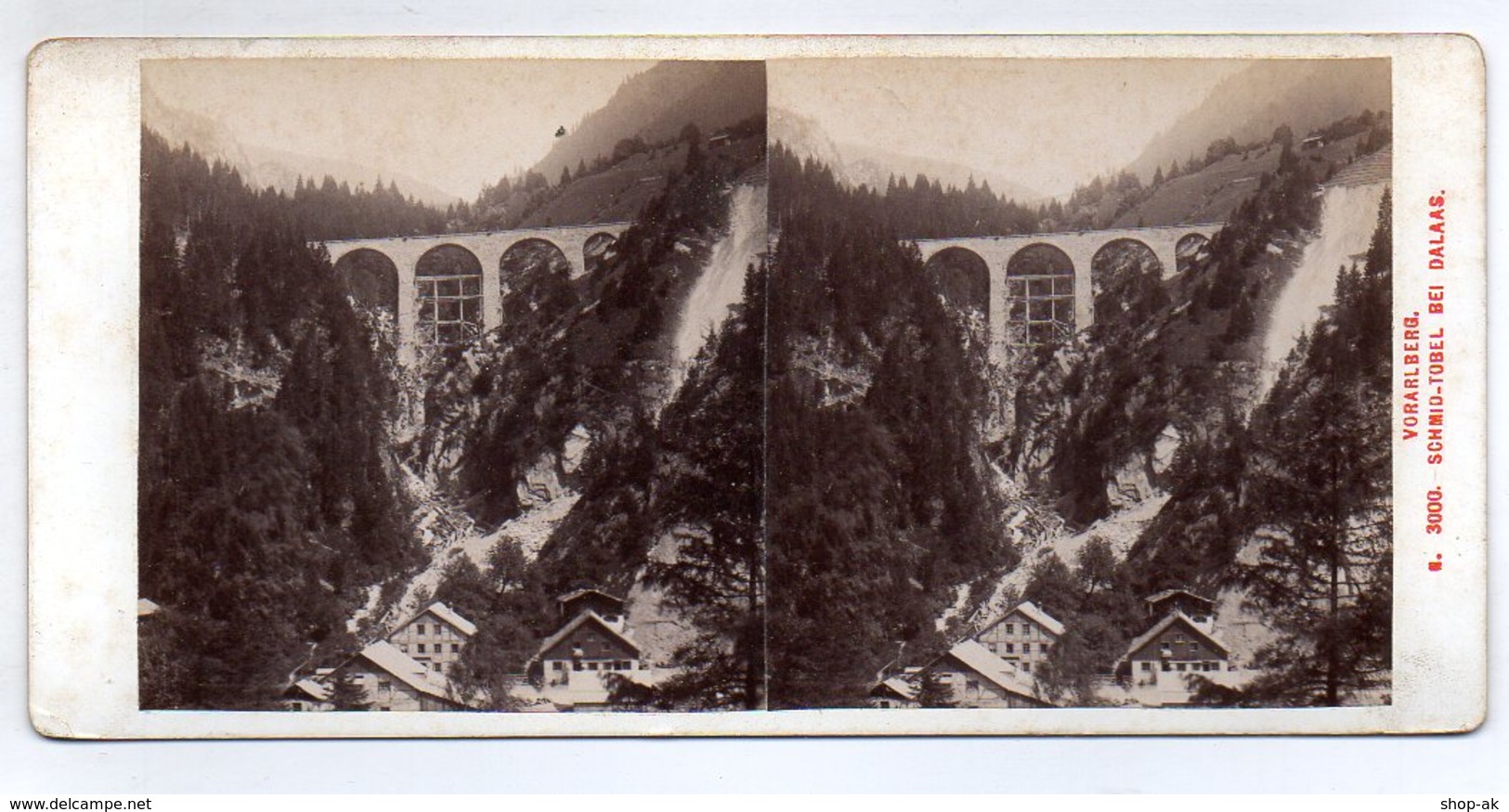 AK-1865/ Smid-Tobel Bei Dalaas  Vorarlberg  Stereofoto V Alois Beer ~ 1900 - Stereo-Photographie