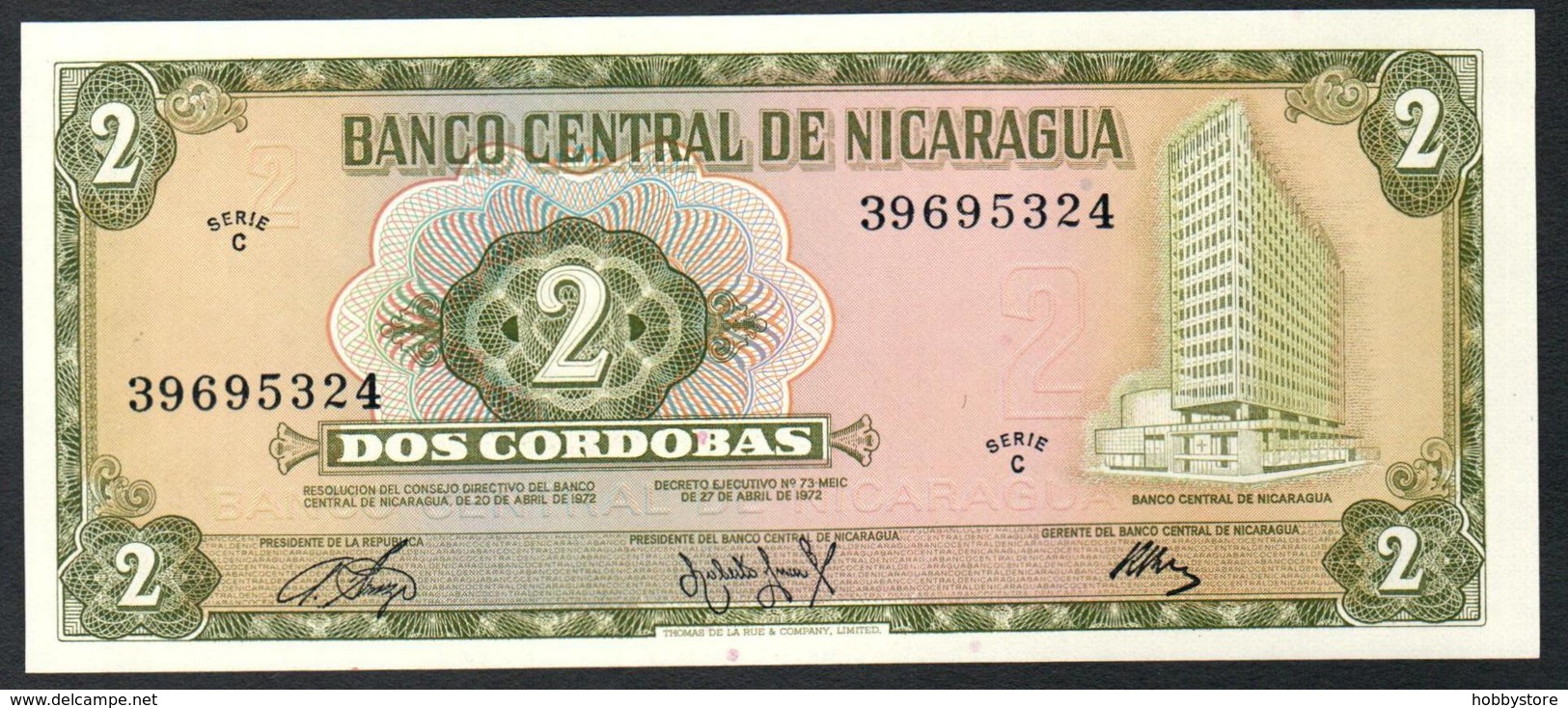 Nicaragua 2 Cordobas 1972 UNC - Nicaragua