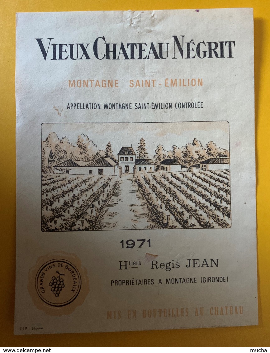 10598 - Vieux Château Négrit 1971 Montagne Saint-Emilion - Bordeaux