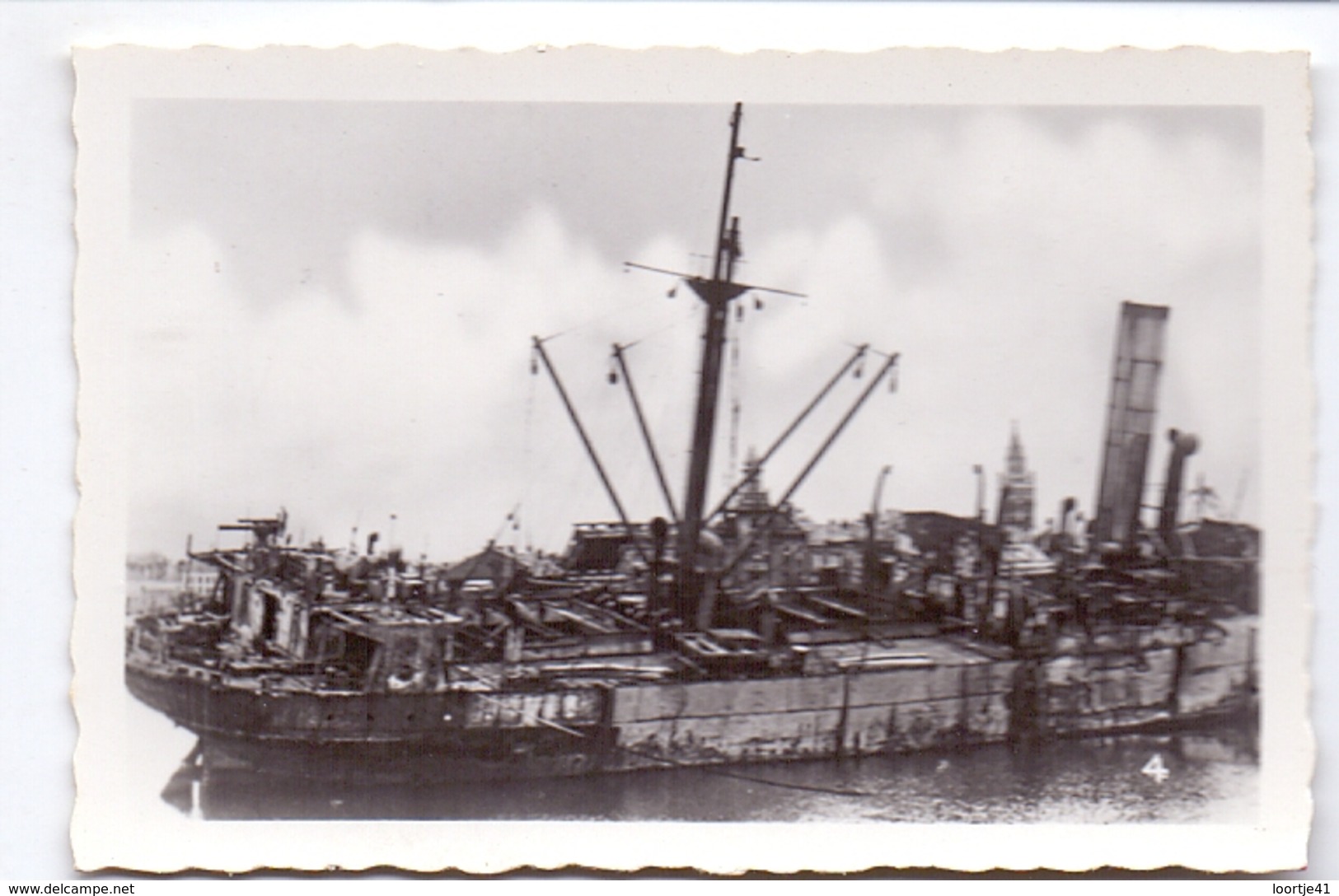 Foto Photo - Oorlog Guerre 1939 - 1945 - Zeebrugge - Strand - Plage - Gezonken Schip - N°4 - Guerre, Militaire