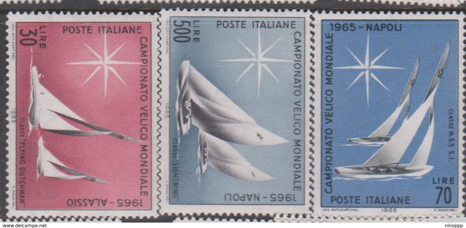 Italy Republic S 997-999 1965 World Yachting Championship,mint Never  Hinged - 1961-70: Mint/hinged