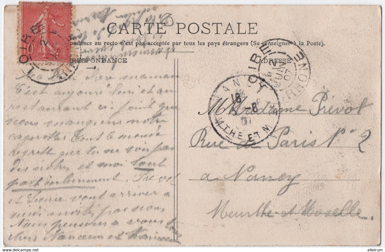 LOIRE (69) LA ROUTE NATIONALE. 1907. - Loire Sur Rhone