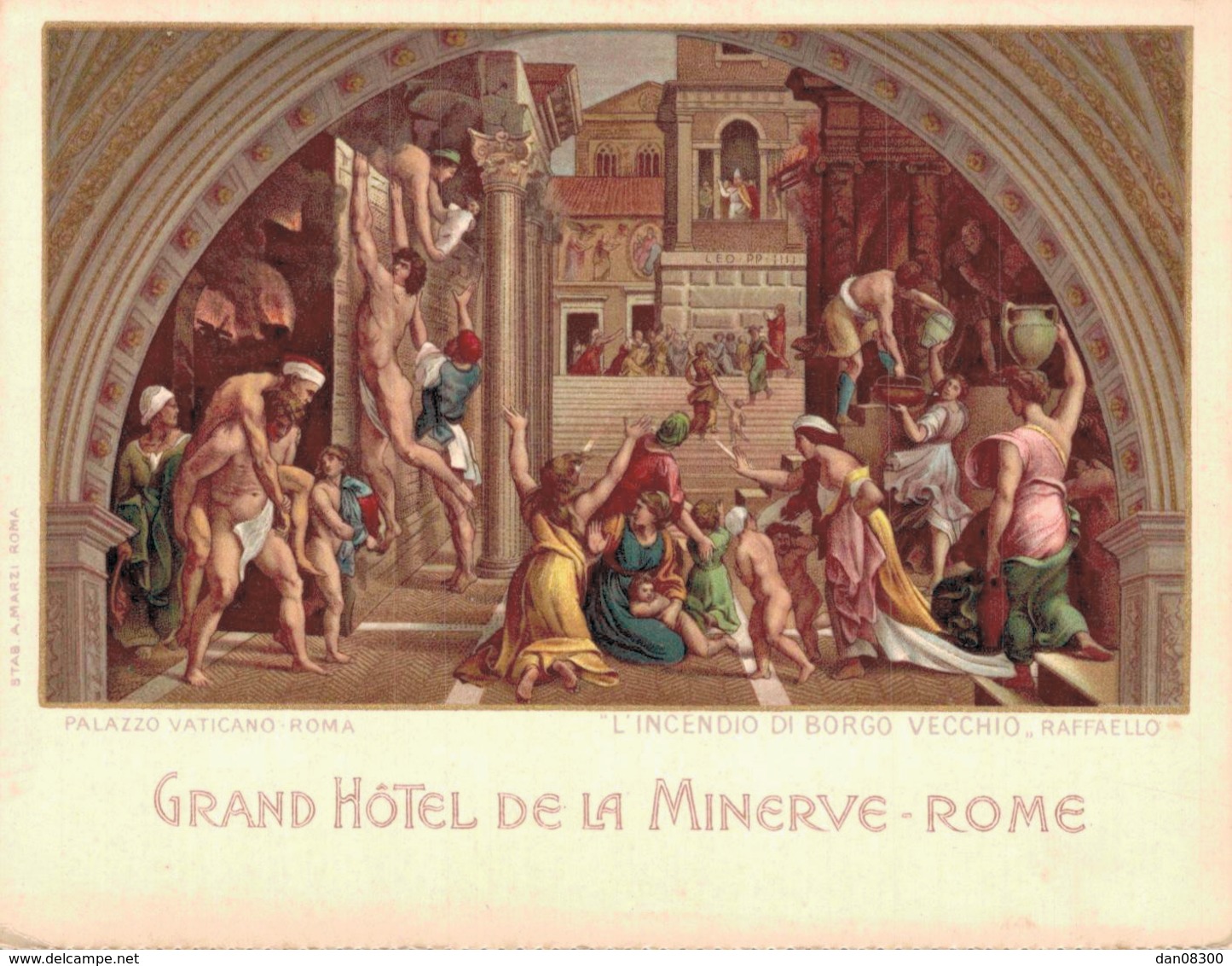 GRAND HOTEL DE LA MINERVE ROME SITUEE DANS LA PARTIE LA PLUS SAINE DE ROME - Cartes De Visite