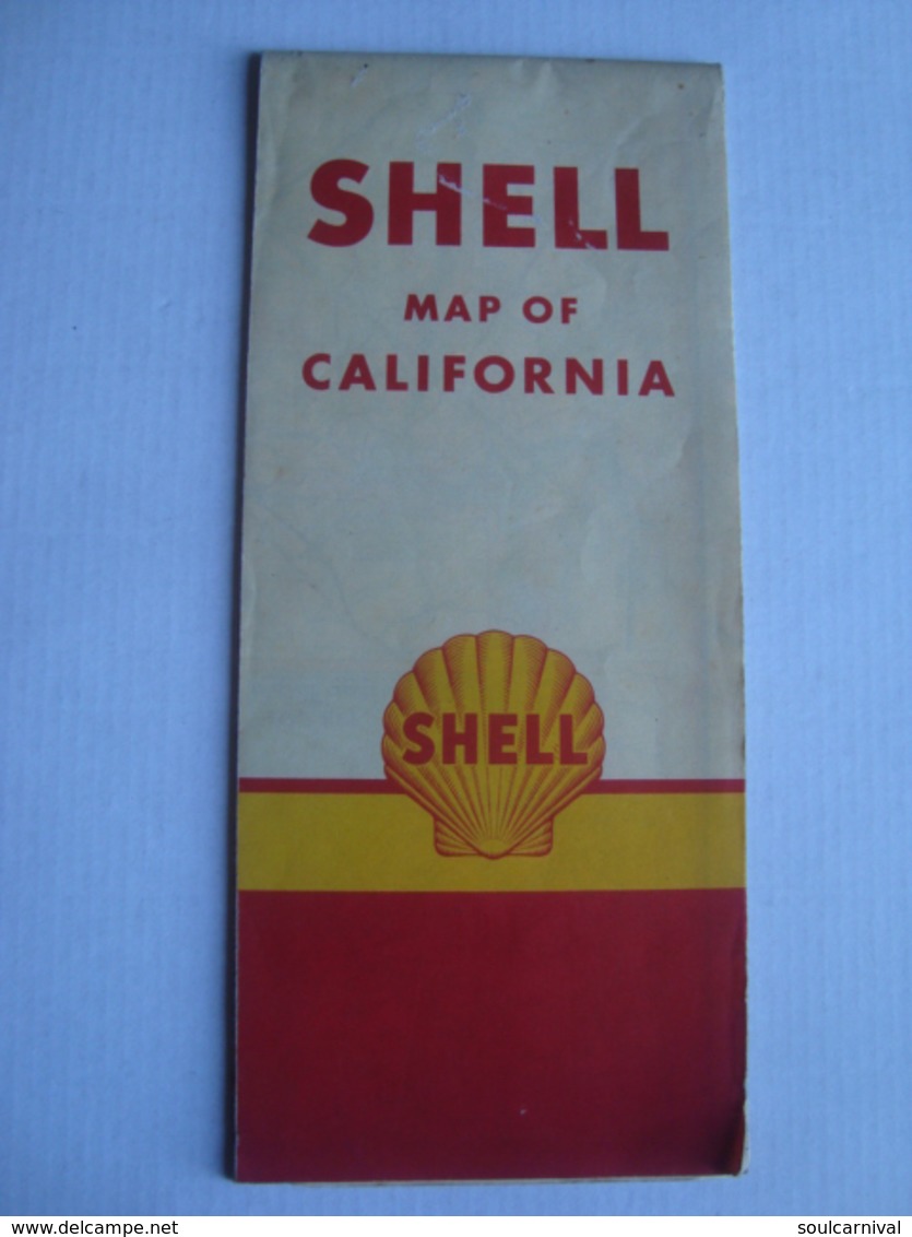 SHELL. MAP OF CALIFORNIA - USA, 50s. - Other & Unclassified