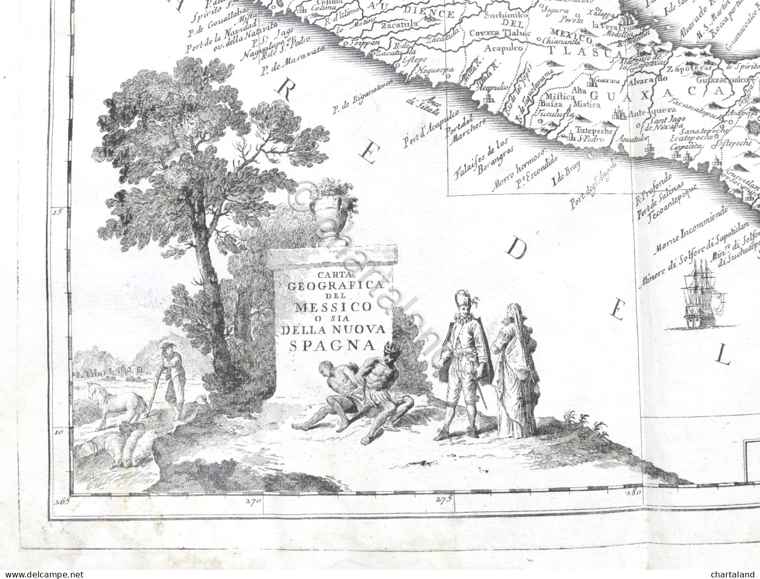 Carta Geografica Del Messico O Sia Della Nuova Spagna - Albrizzi 1730 Ca. - Altri & Non Classificati