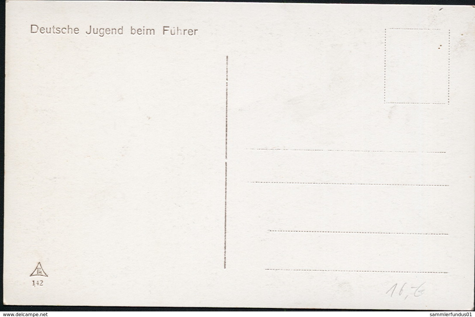 AK/CP Propaganda  Hitler  Und Die Jugend Nazi   Ungel/uncirc.1933-45   Erhaltung/Cond. 1-/2  Nr. 00820 - War 1939-45