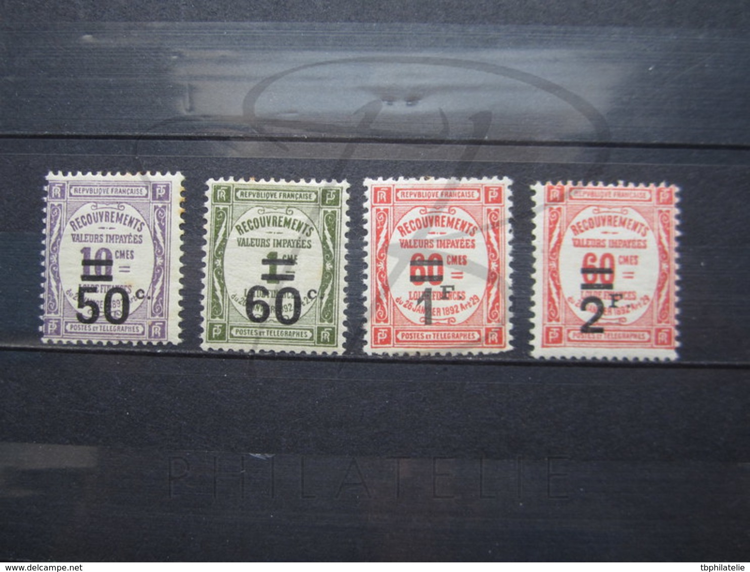 VEND TIMBRES TAXES DE FRANCE N° 51 - 54 , NEUFS AVEC CHARNIERES !!! - 1859-1959 Mint/hinged