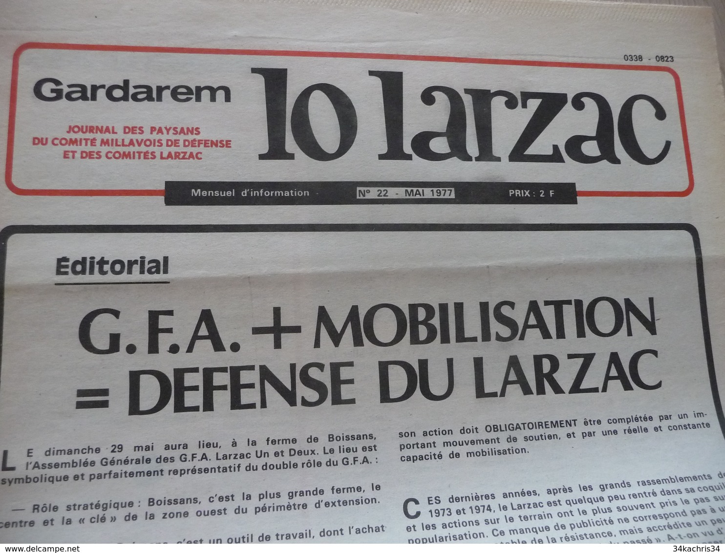 Journal Larzac Défense Du Larzac Gardarem  Lo Larzac N°22 Mai 1977 - Languedoc-Roussillon