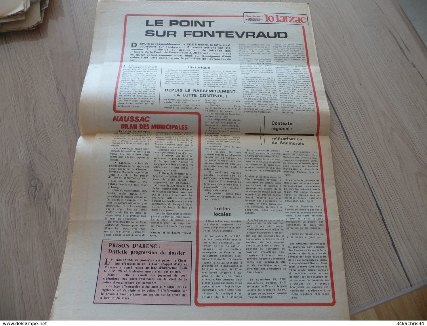 Journal Larzac Défense Du Larzac Gardarem  Lo Larzac N°21 Avril 1977 - Languedoc-Roussillon