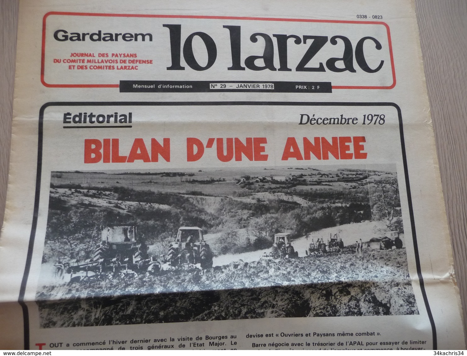 Journal Larzac Défense Du Larzac Gardarem  Lo Larzac N°29 Janvier 1978 - Languedoc-Roussillon