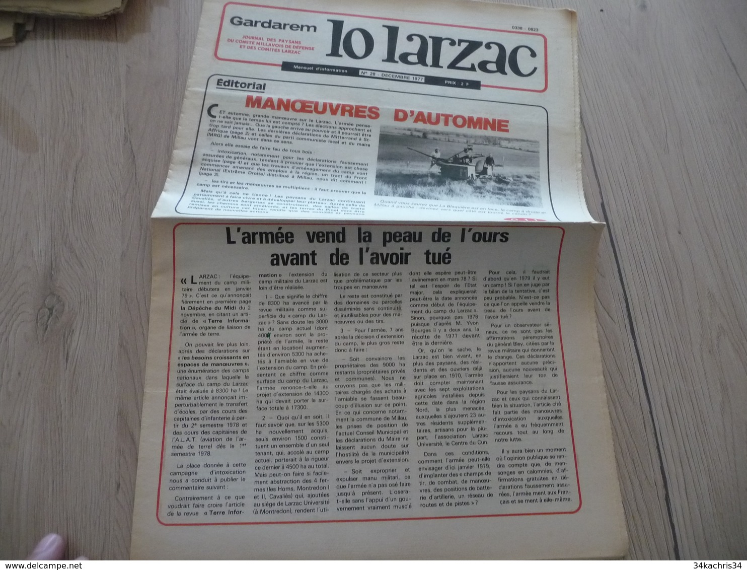 Journal Larzac Défense Du Larzac Gardarem  Lo Larzac N°28 Décembre 1977 - Languedoc-Roussillon