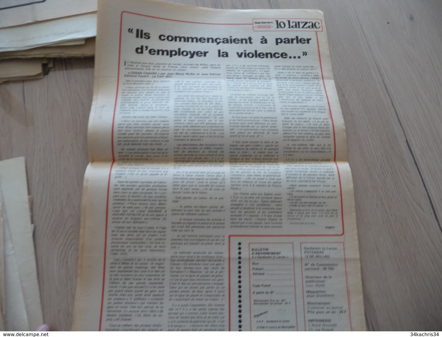 Journal Larzac Défense Du Larzac Gardarem  Lo Larzac N°28 Décembre 1977 - Languedoc-Roussillon