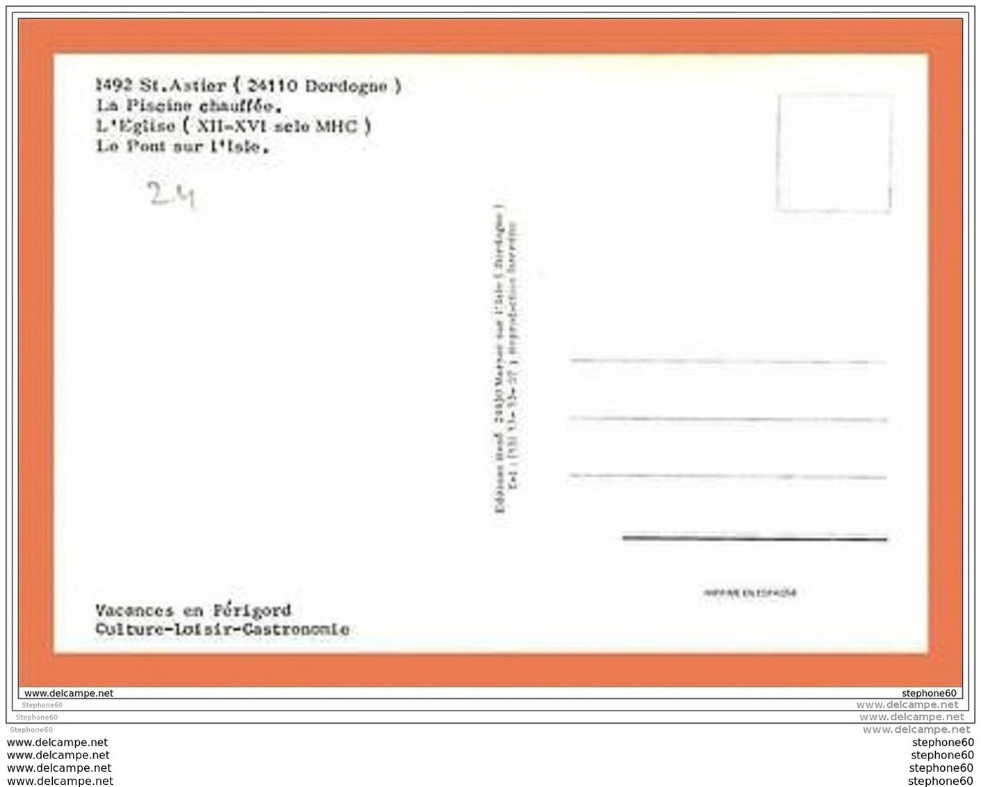 A352/141 24 - SAINT ASTIER - Multivues - Eglise - Piscine ... - Altri & Non Classificati