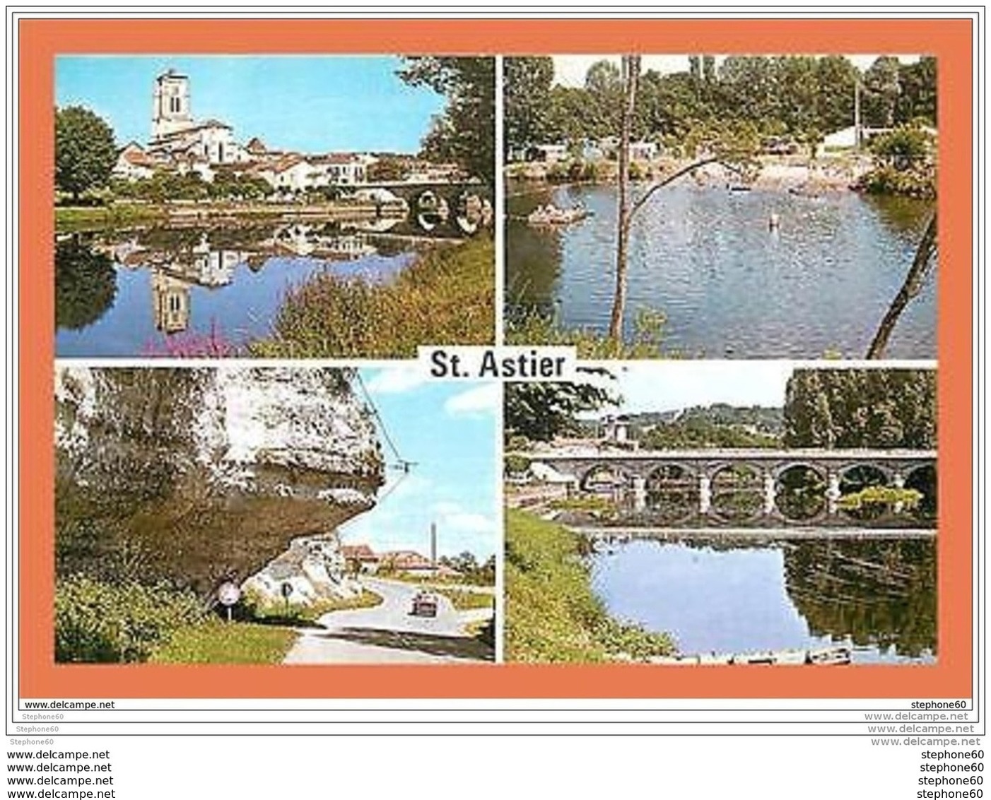 A352/143 24 - SAINT ASTIER - Multivues - Eglise - Camping ... - Altri & Non Classificati