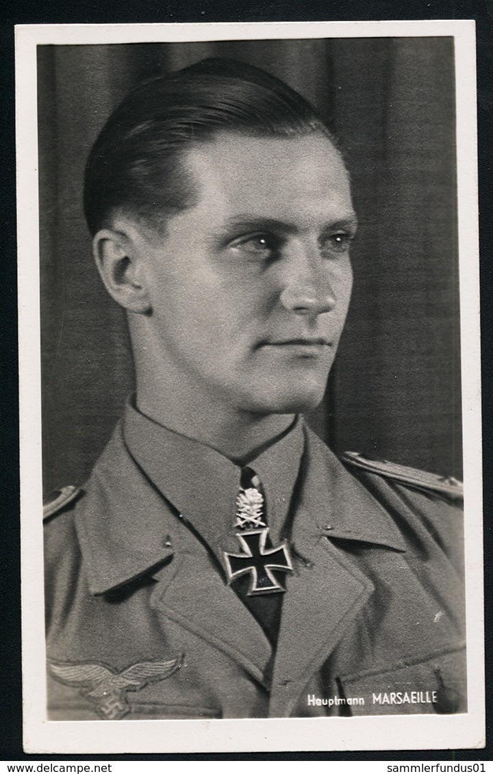 Foto AK/CP Ritterkreuzträger Hauptmann Marsaeille   Hoffmann  Ungel/uncirc.1933-45  Erhaltung/Cond. 2  Nr. 00827 - Guerra 1939-45
