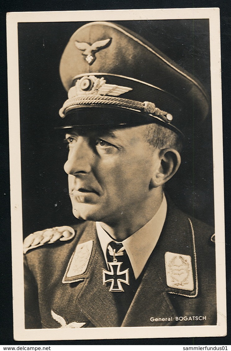 Foto AK/CP Ritterkreuzträger General Bogatsch  Hoffmann  Ungel/uncirc.1933-45  Erhaltung/Cond. 2  Nr. 00828 - Weltkrieg 1939-45