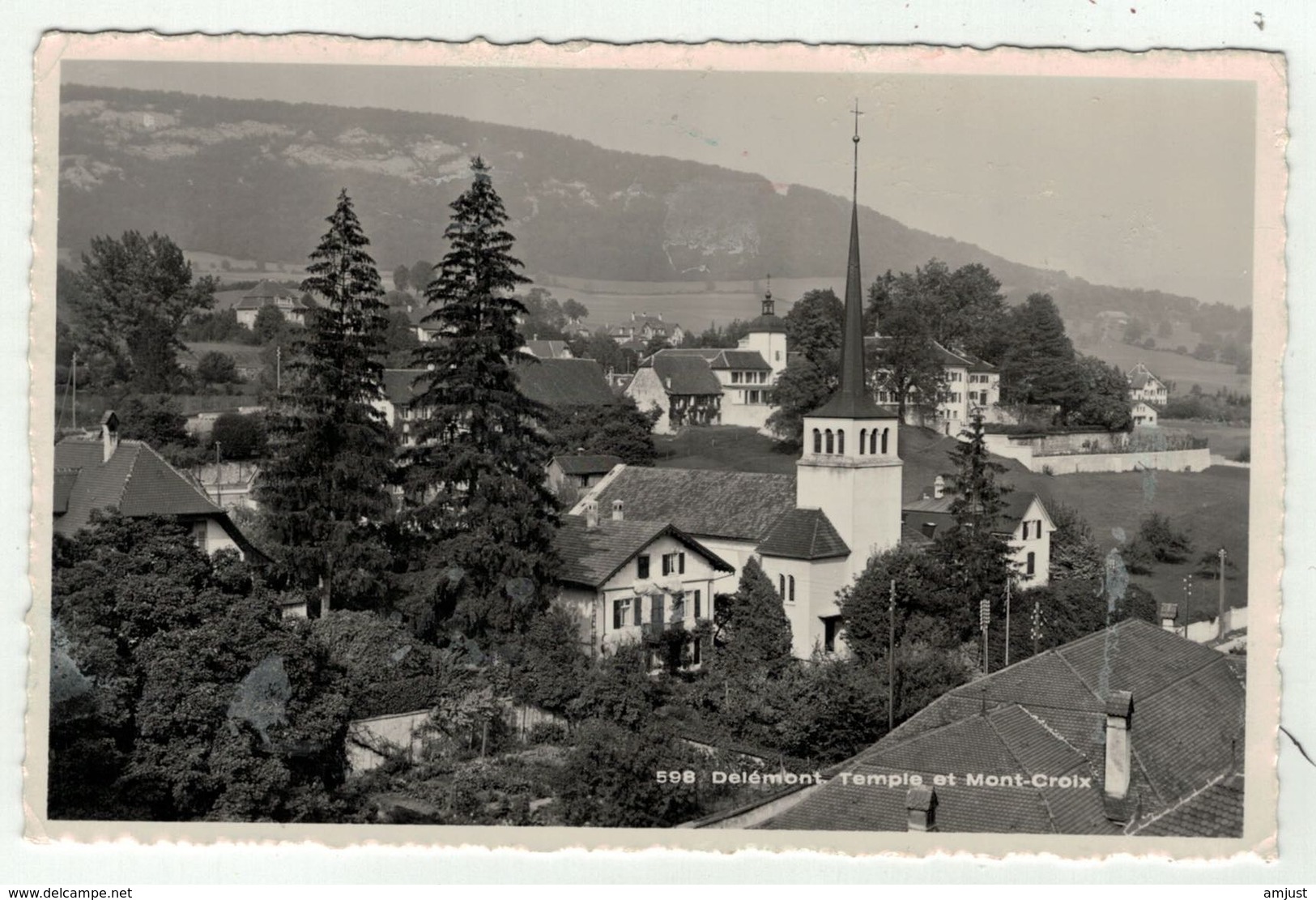 Suisse // Schweiz // Switzerland // Jura //  Délémont, Temple Et Mont-Croix - Delémont