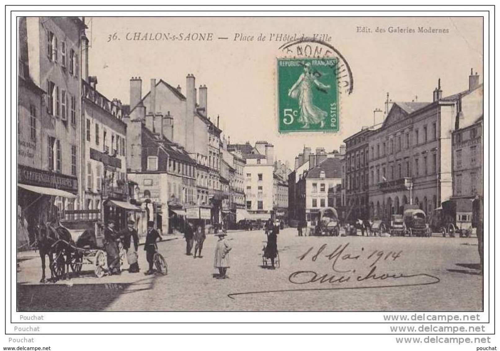 71)  Chalon  Sur  Saône.- Place De L&acute;Hôtel De Ville - Chalon Sur Saone