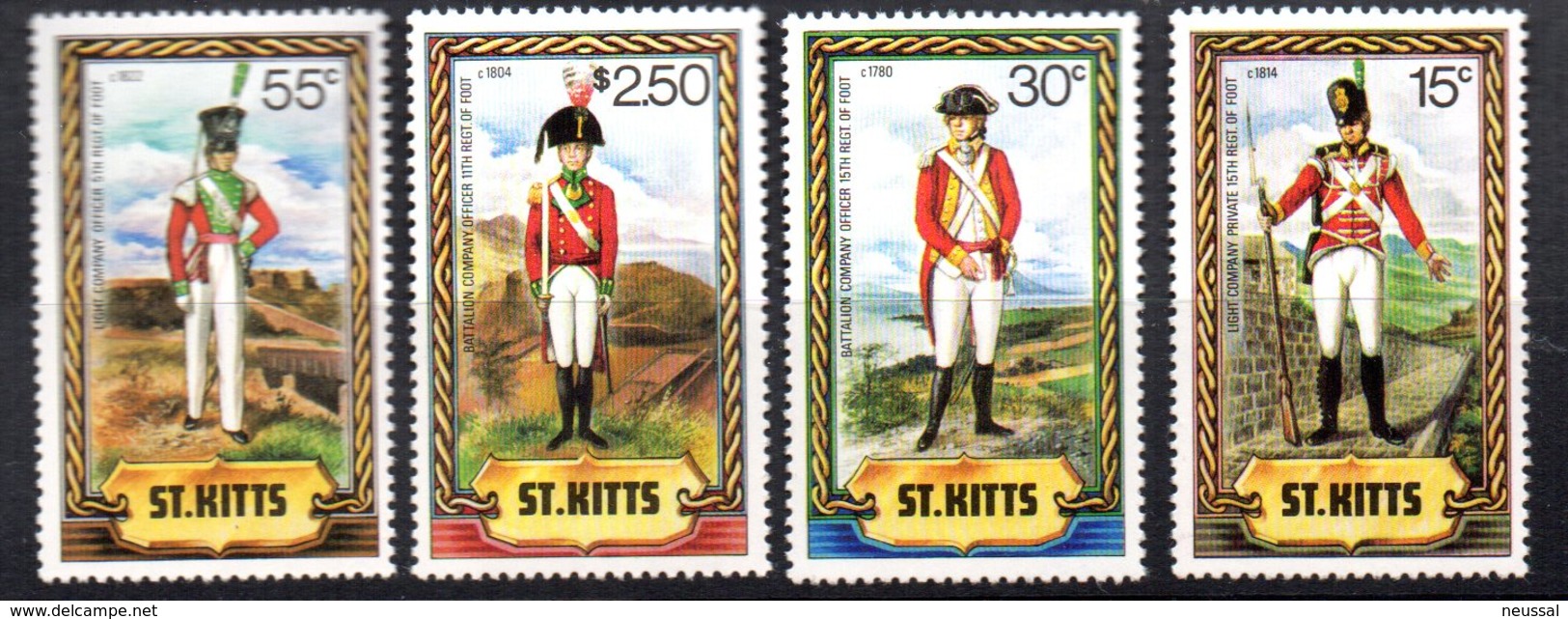 Serie Nº 527/30  St. Kitts. - Militares