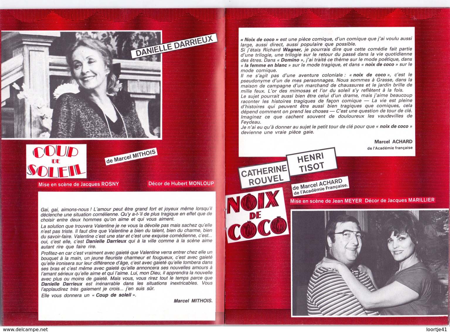 Programma Programme - Théatre - Galas Karsenty Herbert - Saison 1983 - 1984 - Programmes