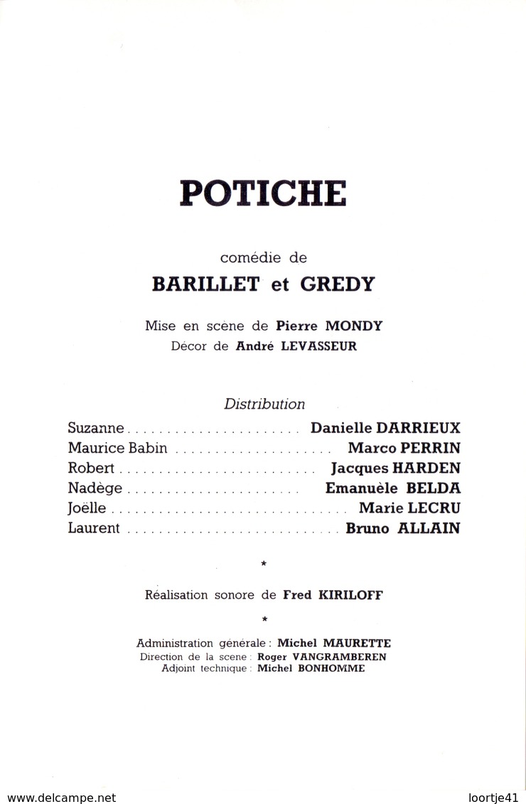 Programma Programme - Théatre - Galas Karsenty Herbert - Potiche - 1982 - 1983 - Programmes