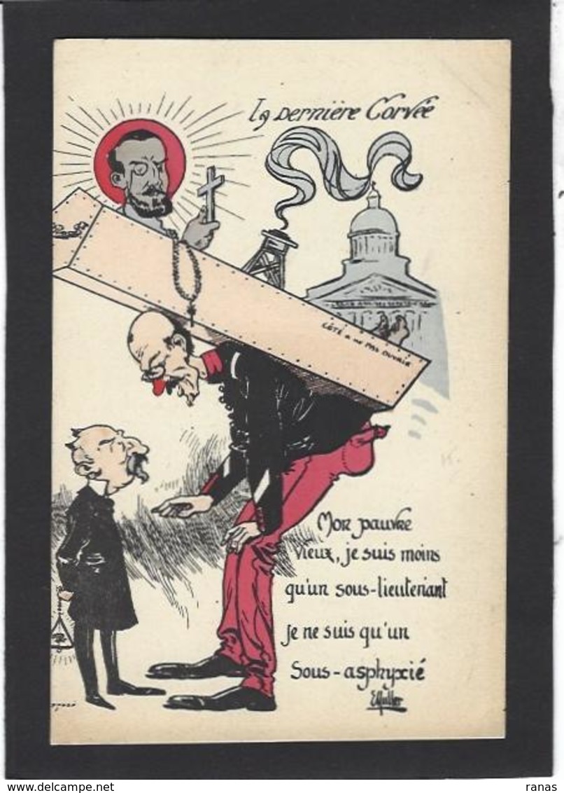 CPA Maçonnique Circulé Masonic Franc Maçonnerie Franc Maçon Satirique André Combes Syveton Par MULLER Non Circulé - Philosophie & Pensées