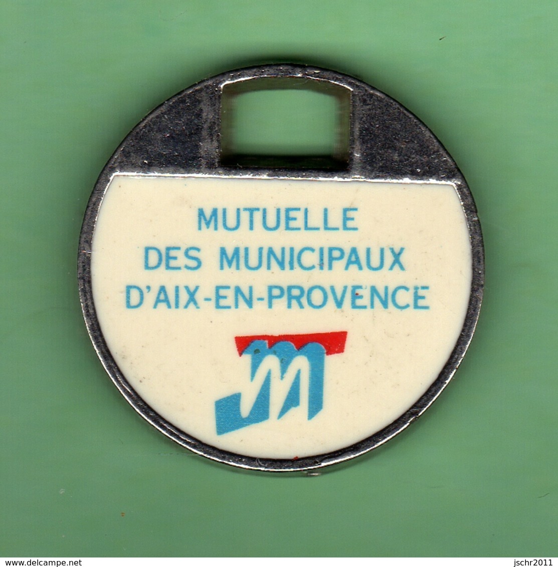 1 Jeton De Caddie *** MUTUEL DES MUNICIPAUX AIX-EN-PROVENCE *** (0345) - Trolley Token/Shopping Trolley Chip