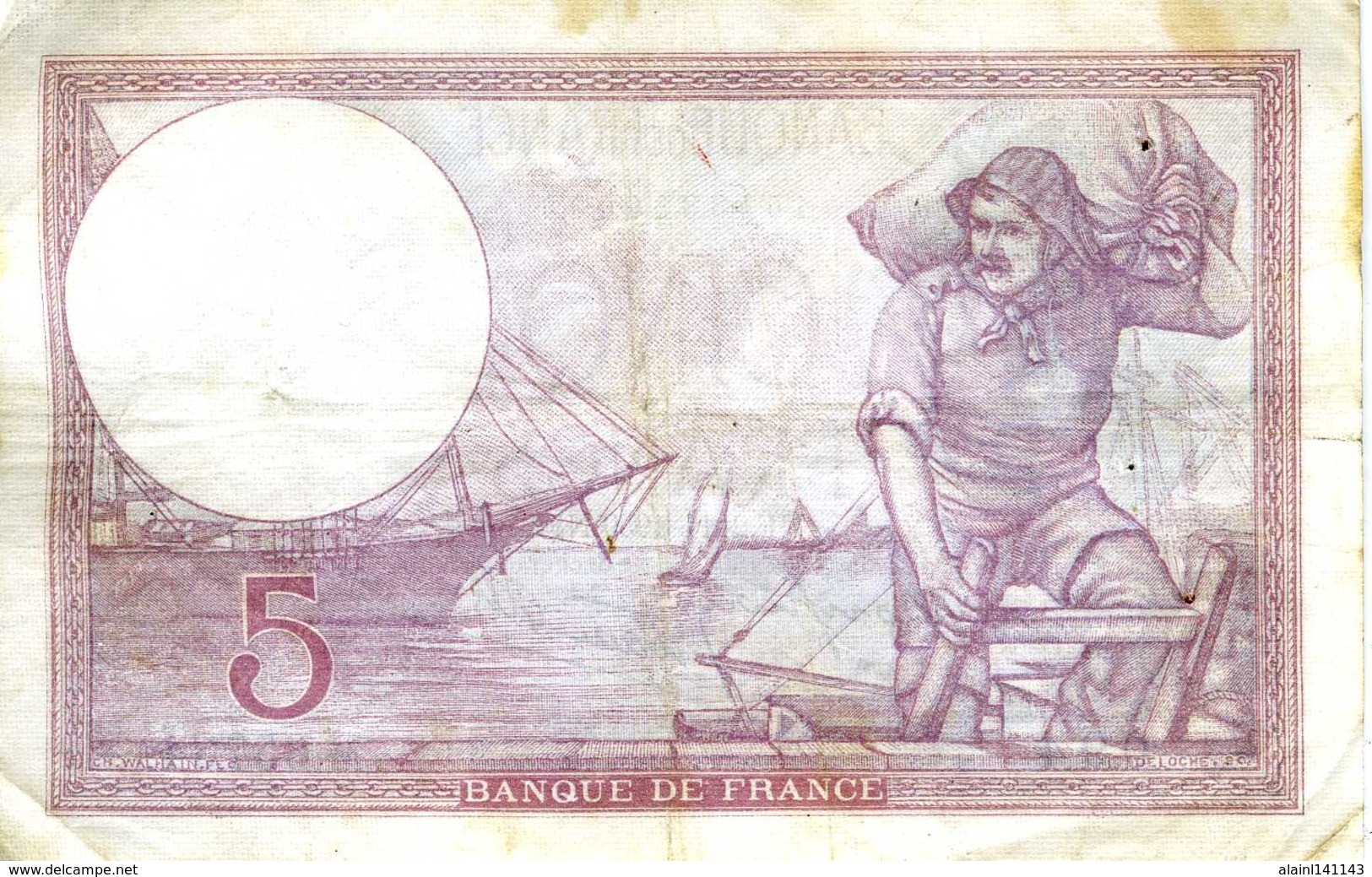 FRANCE - Banque De France, XXème Siècle -  5 Francs VIOLET Modifié - NF.02-11-1939 - 094 - M.65734 - Circulé (voir Scan) - 5 F 1917-1940 ''Violet''