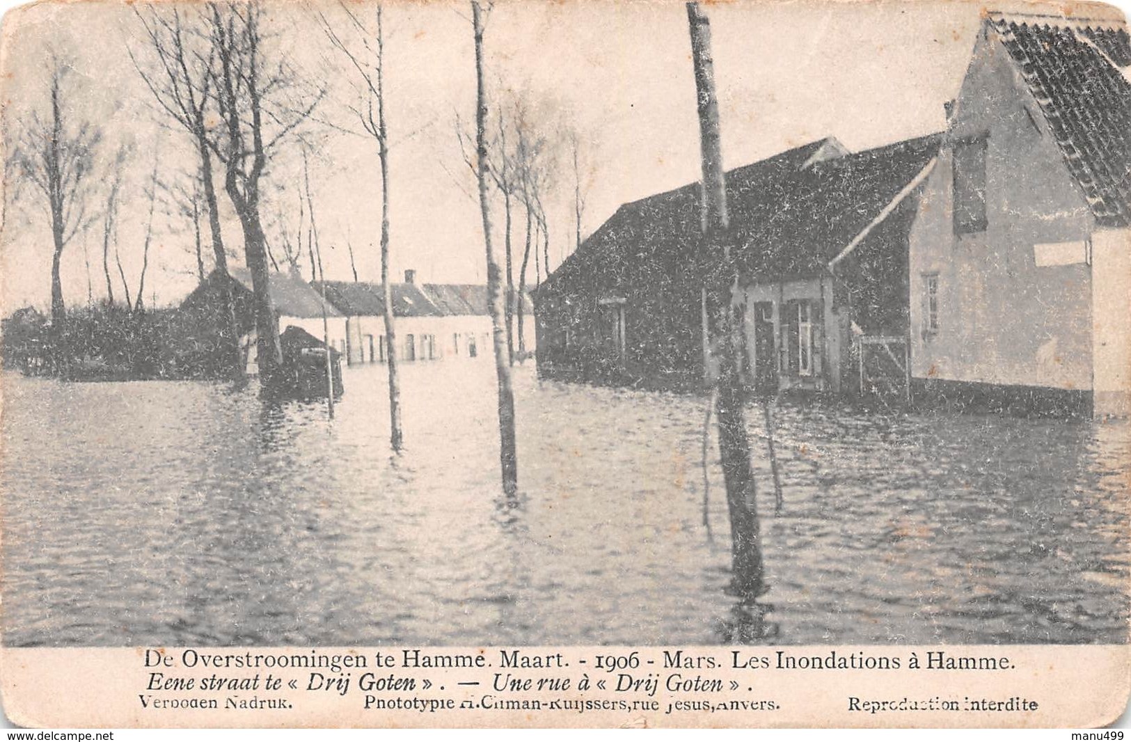 De Overstroomingen Te Haam Maart 1906 - Les Inondations à Hamme - Hamme