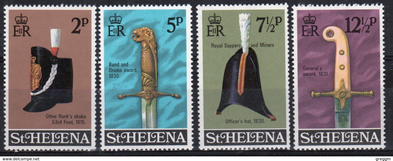 St Helena 1973 Set Of Stamps Showing Military Equipment 4th Issue. - Saint Helena Island