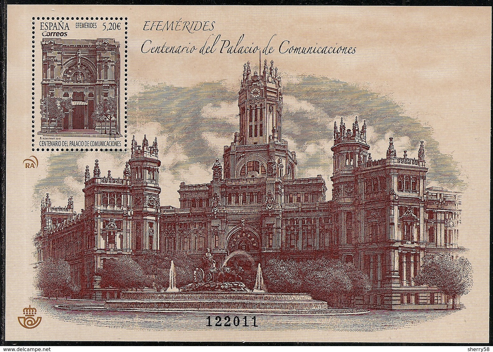 2019-ED. 5326 H.B. Centenario Del Palacio De Comunicaciones -NUEVO - Blocks & Sheetlets & Panes