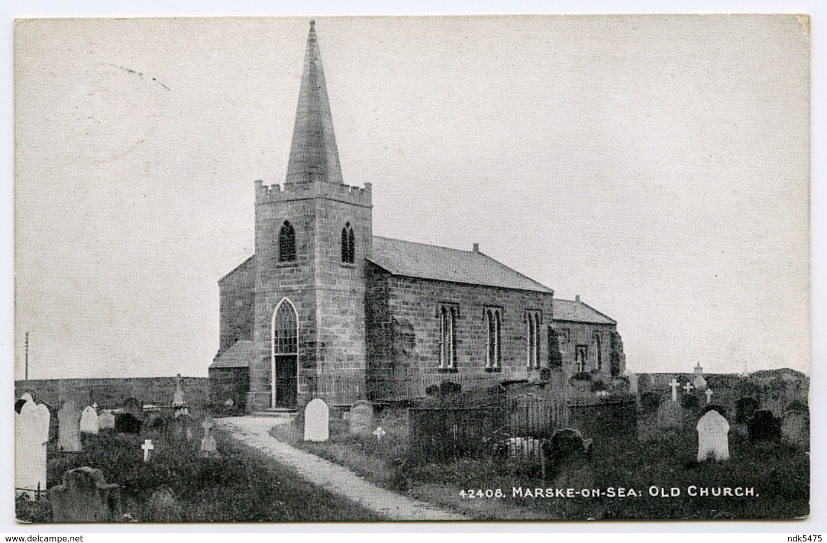 MARSKE ON SEA : OLD CHURCH / POSTMARK - SALTBURN / ADDRESS - YORK, OLD STATION OFFICES (ATKINSON) - Other & Unclassified