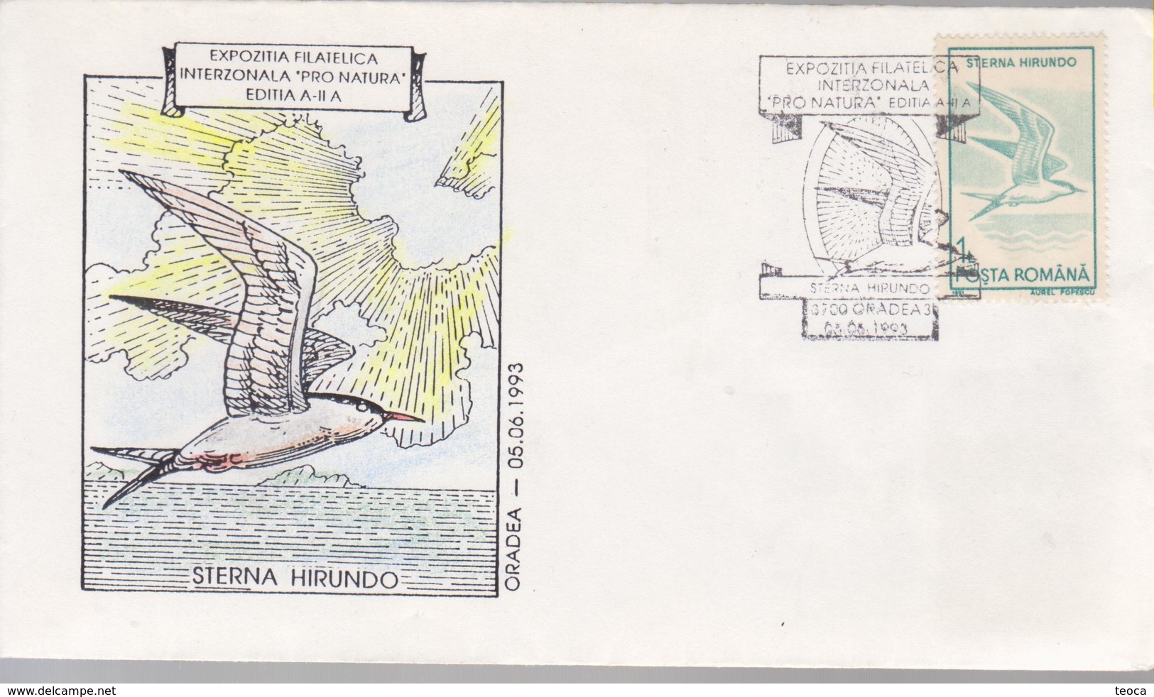 BIRDS FDC COVER RO 1993, SPECIAL POSTMARK PROTECT  NATURE ORADEA,  BIRD STERNA HIRUNDO - Other & Unclassified