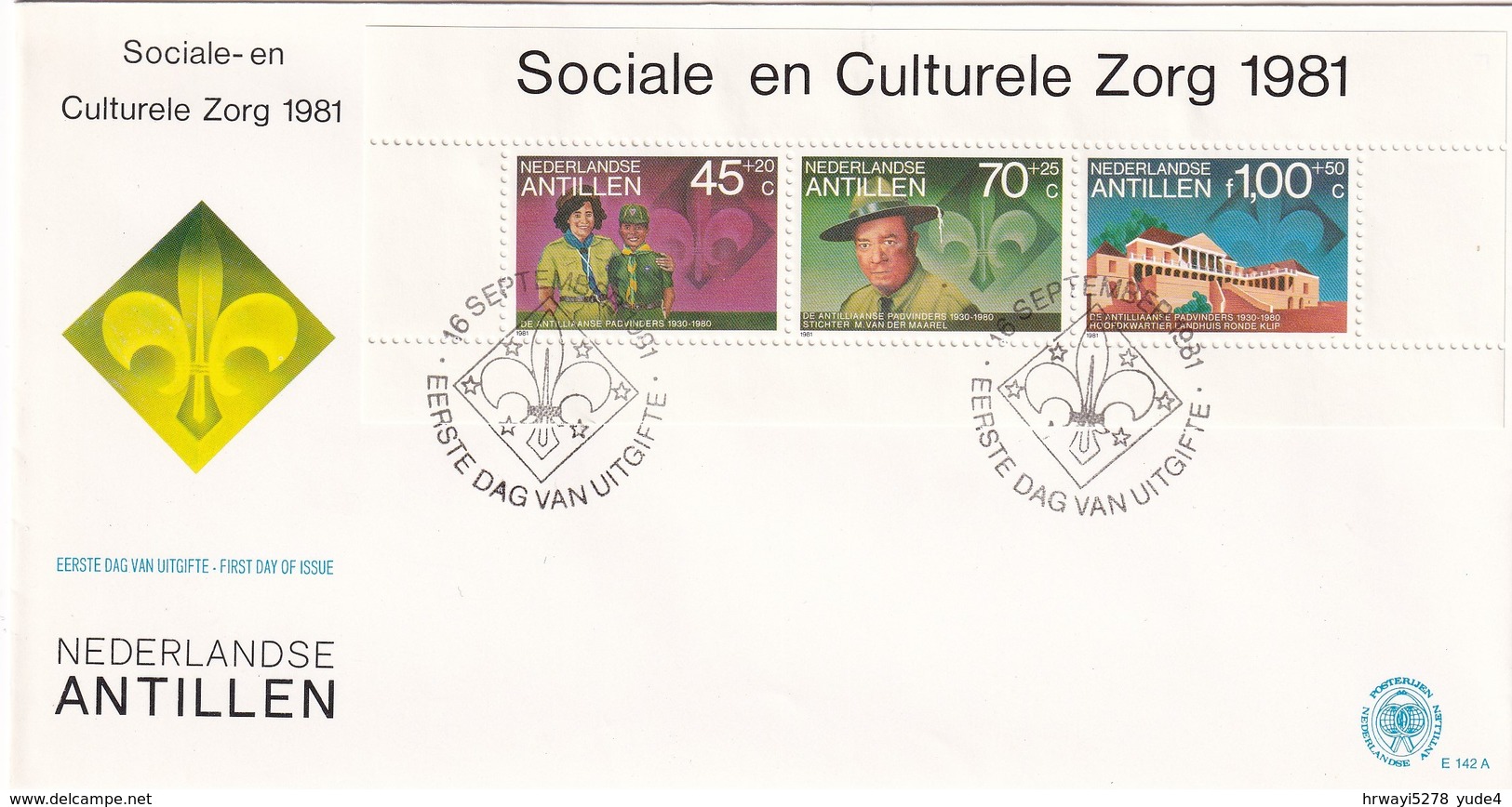 Dutch Antilles 1981, FDC S/s Scouting. - Covers & Documents