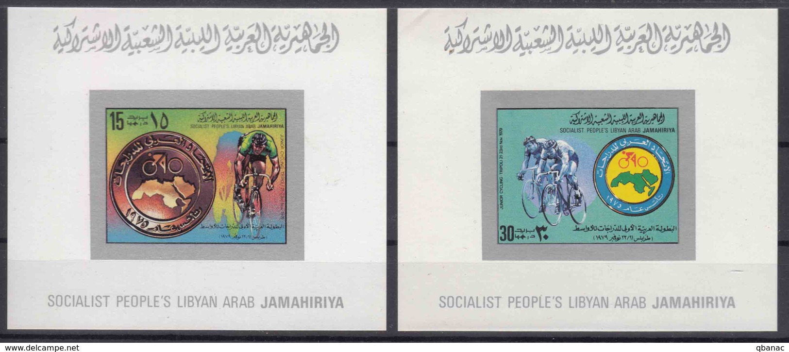 Libya 1979 Sport Mi#765-766 A Minisheet, Kleinbogen Mint Never Hinged - Libië