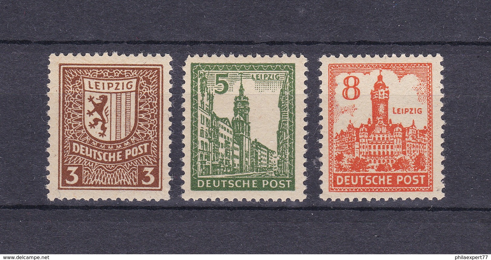 West-Sachsen - 1946 - Michel Nr. 156 I, 158 II, 160 I - 16 Euro - Sonstige & Ohne Zuordnung