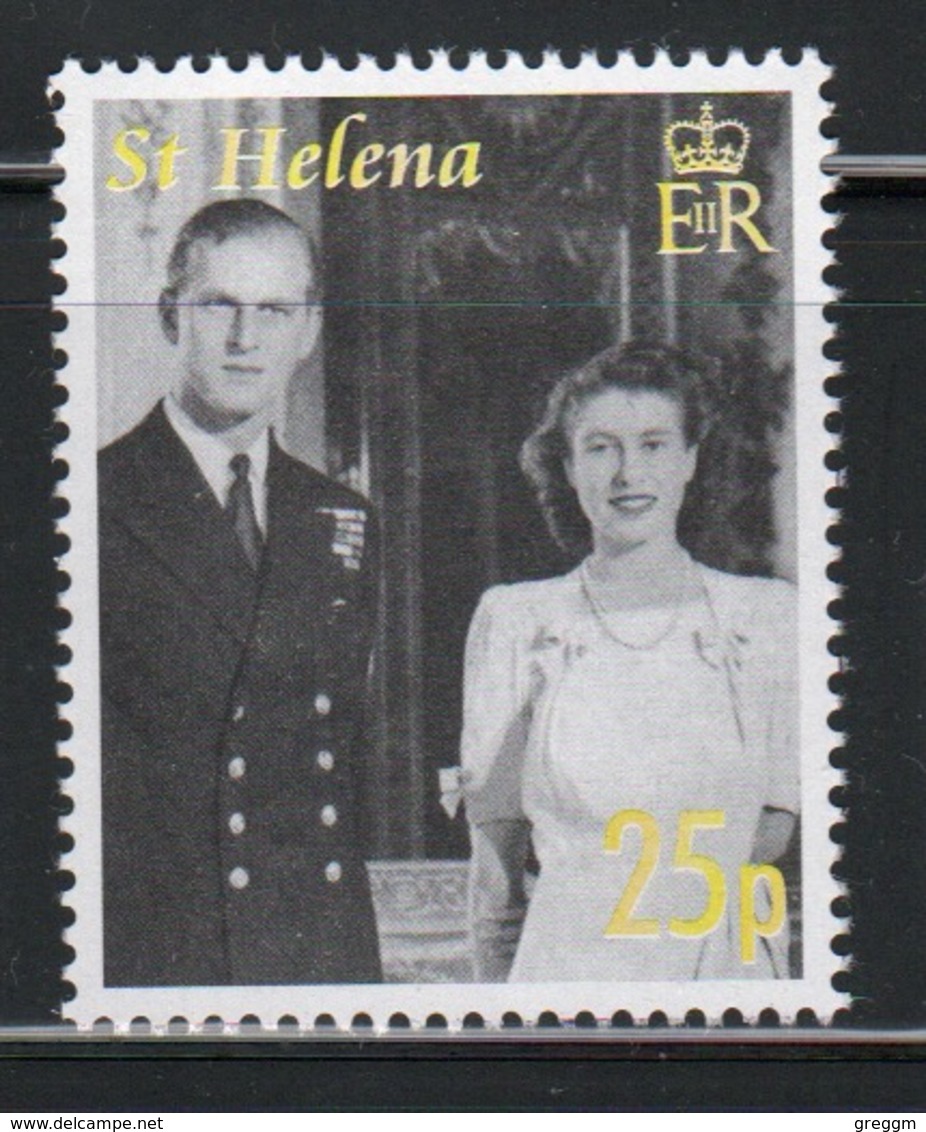 St Helena 2007 Single 25p Stamp From The Diamond Wedding Series. - Saint Helena Island