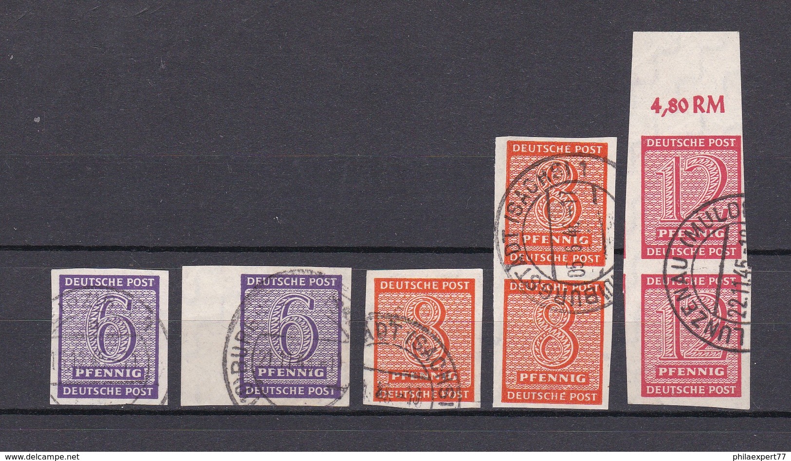 West-Sachsen - 1945 - Michel Nr. 117/119 X - 25 Euro - Sonstige & Ohne Zuordnung