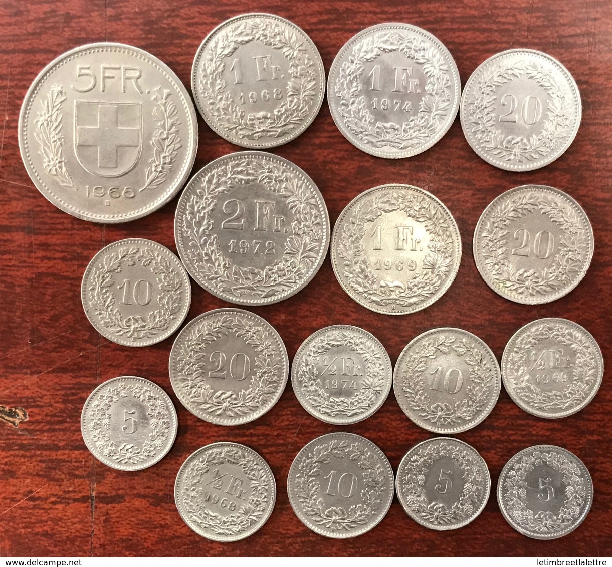 Monnaie Suisse, Lot De 17 Pièces De Suisse ( à Voir ) - Autres & Non Classés
